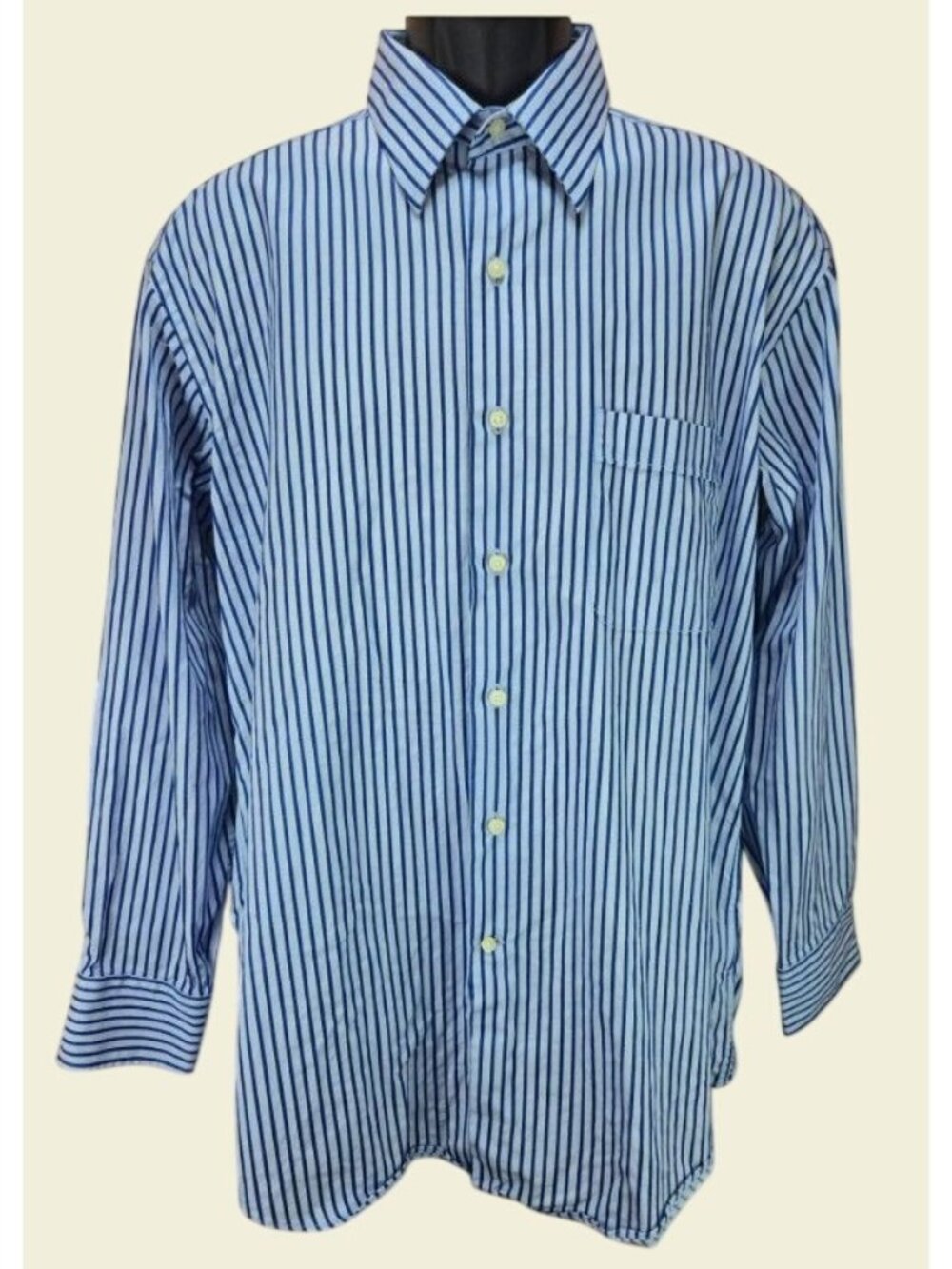Tommy Bahama Men's Blue Striped Dress Shirt 16 XL